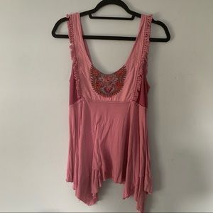Pink Free People tank